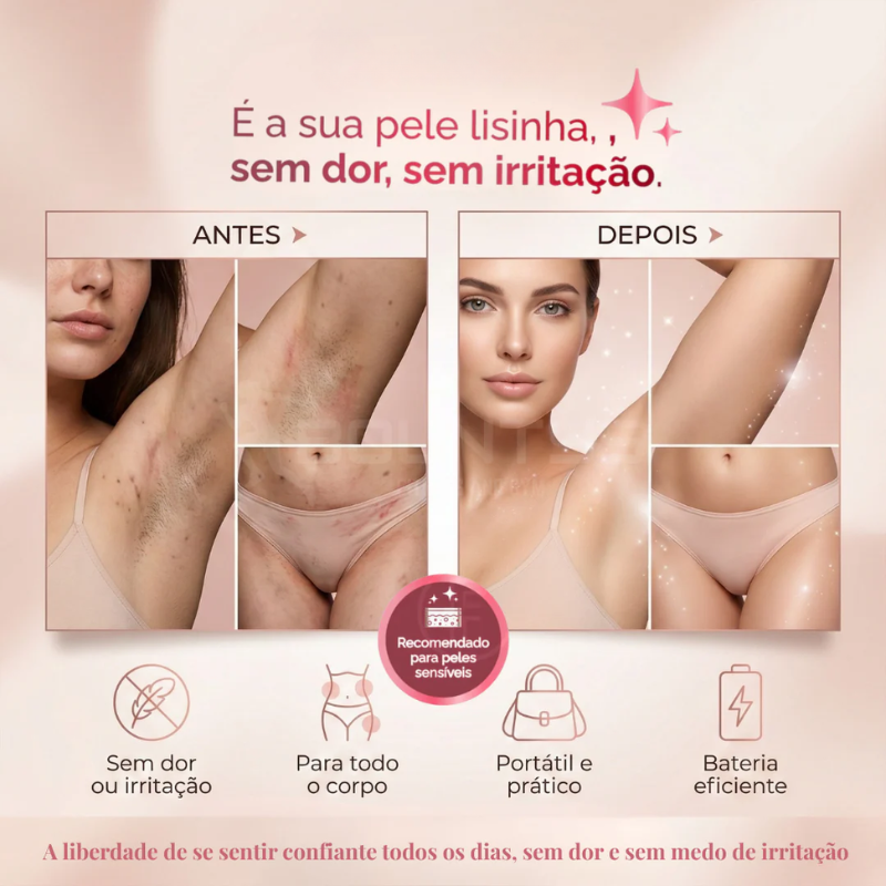 Depilador UltraSmooth - Depilação sem dor pele lisa em minutos