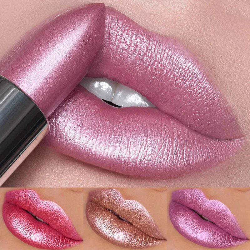 Batom Metálico Brilhante com Glitter – Vapor One
