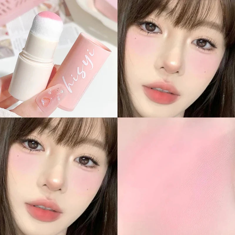 HISYI Cloud Velvet Blush Stick – Blush em Bastão Aveludado Coreano