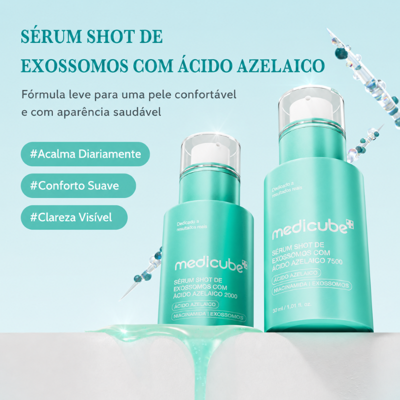 Sérum Medicube Ácido Azelaico Exosome Shot 2000 – Tratamento Calmante e Clareador