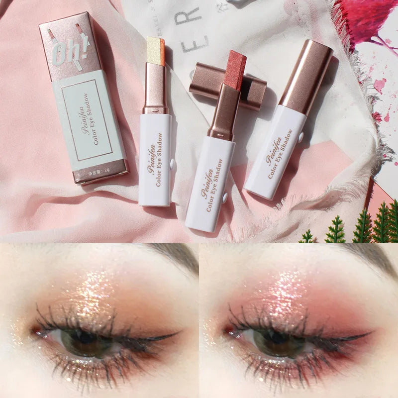 Sombra Bicolor Brilhante com Glitter à Prova D'Água